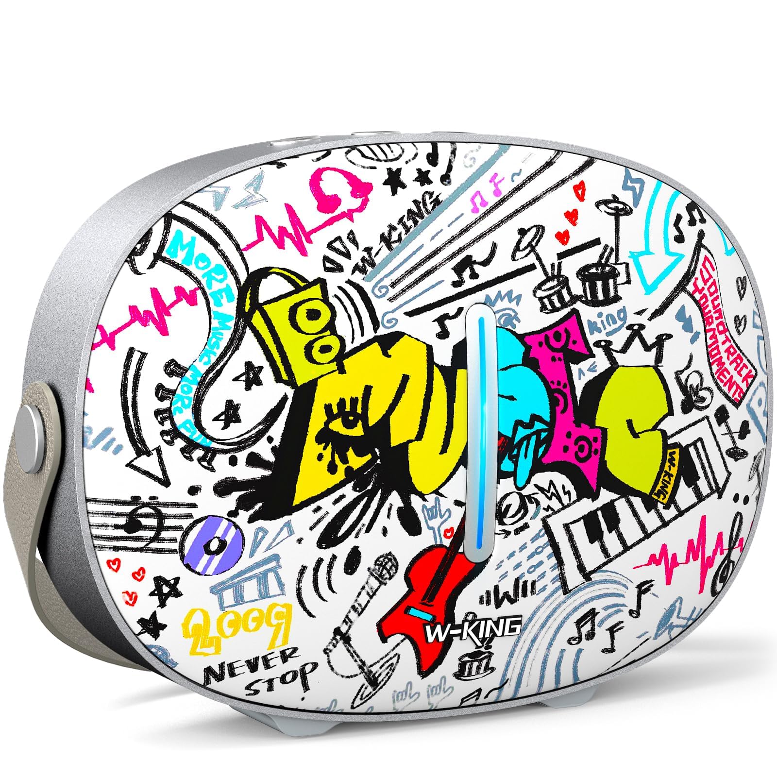 W-KING Cassa Bluetooth Potente Portatile Altoparlante, T8II 96W PICCO Party Wireless Bluetooth Speaker, Grande con 2 Subwoofer, Potenti Bass, Ricarica Rapida, BT5.4/U-disk/AUX/LED