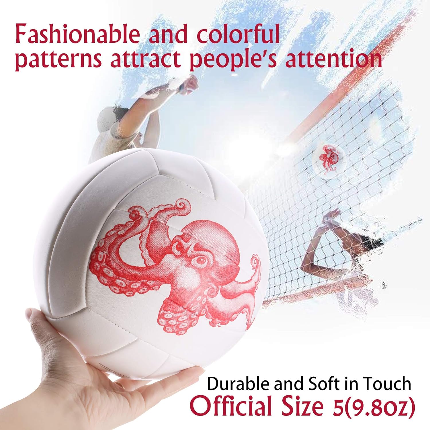 Wisdom Leaves Volleyball Official Size 5, Soft Indoor Outdoor Volleyballs for Kids/Adults Gym Beach Games Play : Sports & Outdoors