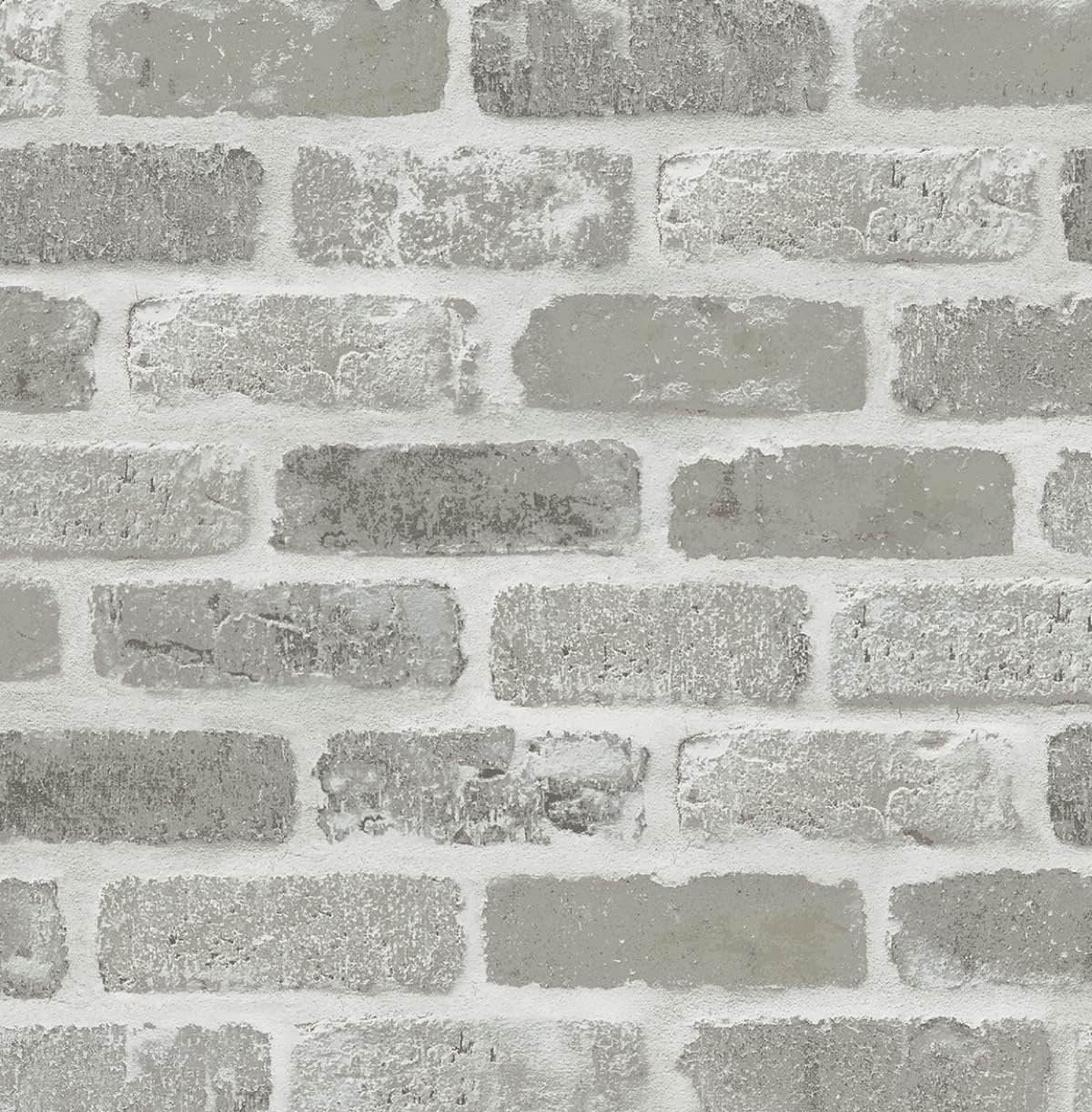 NextWall Washed Faux Brick Peel and Stick Wallpaper
