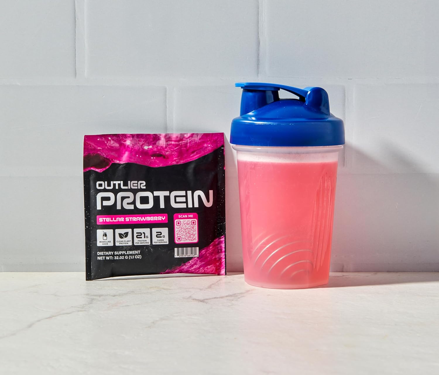 Plant Based Clear Protein Strawberry - Vegetarian & Vegan - Easy to Digest, Gluten Free, Sugar Free, Dairy Free, Soy Free (25 Single-Serving Packets, Strawberry)