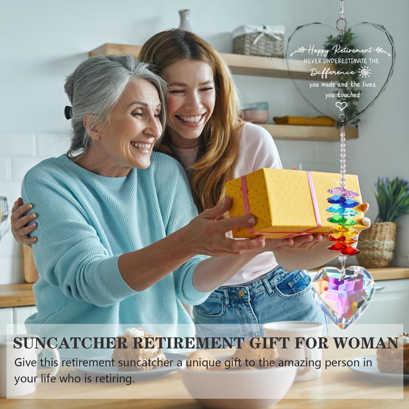 Regalos de jubilación para mujeres y hombres, atrapasueños de cristal para jubilación, decoración de feliz jubilación, regalos para amigos jubilados, compañeros de trabajo, enfermeras, maestros