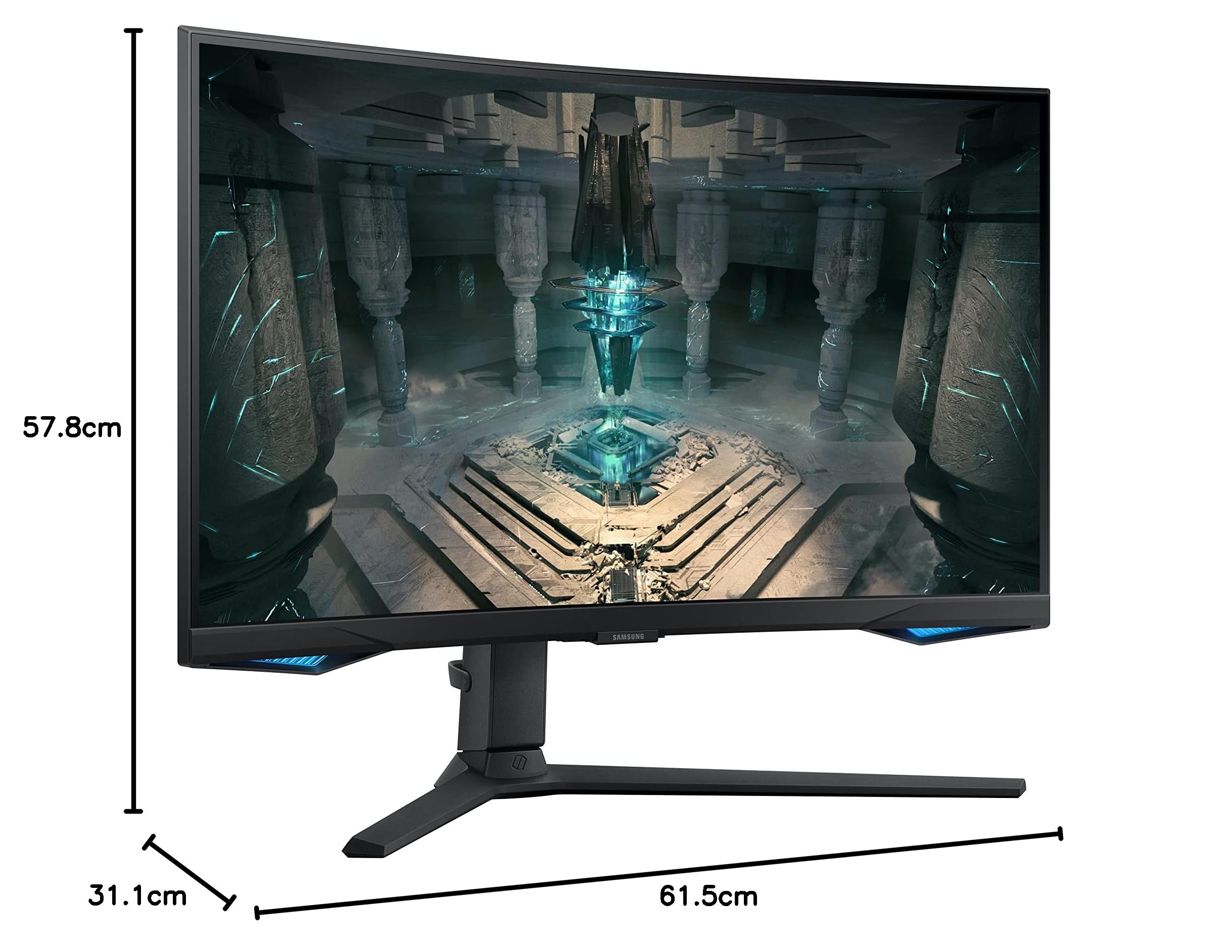 Samsung Odyssey G6 LS27BG650EUXXU 27" Curved Smart Gaming Monitor with Speakers - QHD 2560x1440, 240Hz, 1ms, Speakers, HDMI 2.1, Full Smart Platform, Freesync Premium Pro, Height Adjust — view 9