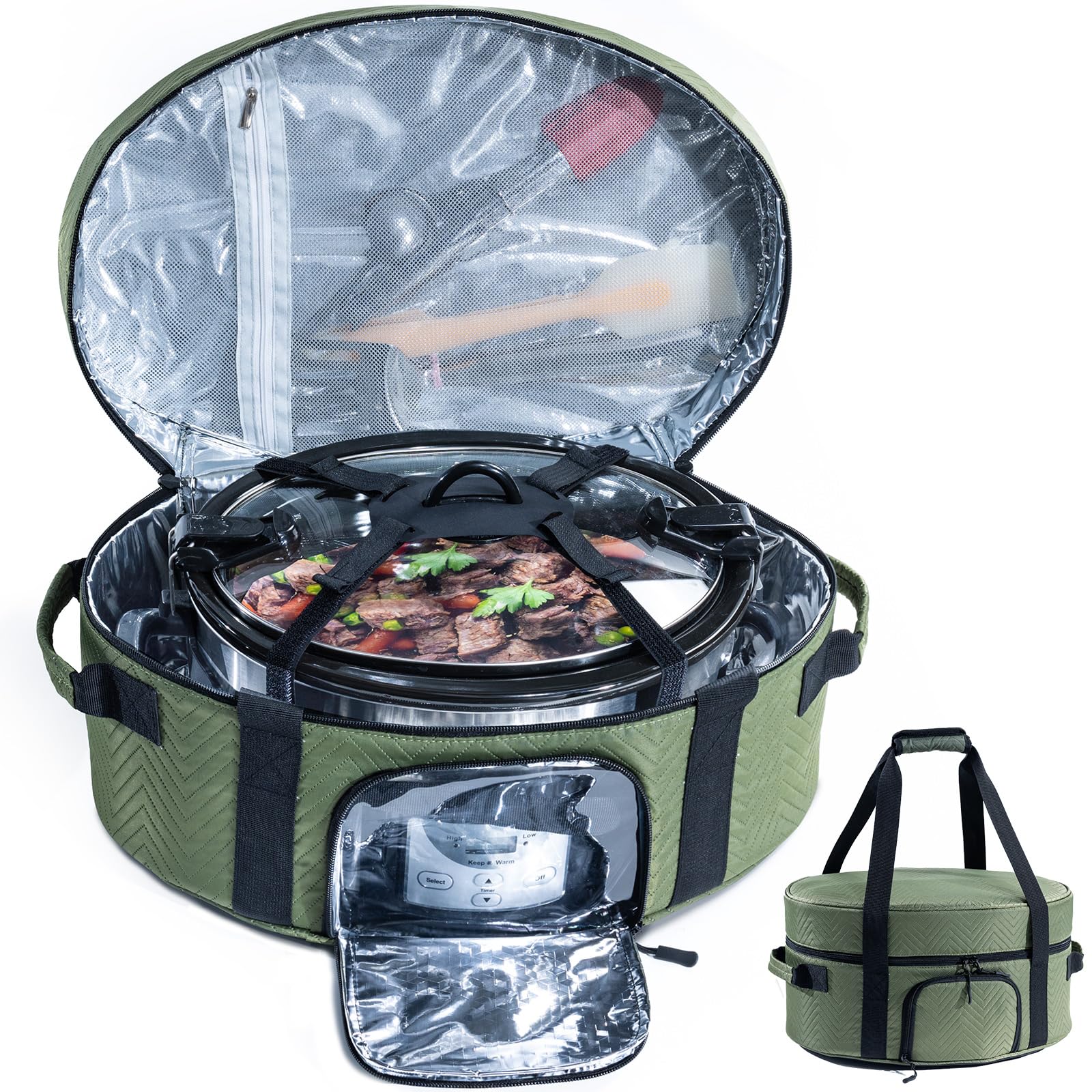 BAGSPRITE Insulated Slow Cooker Carrying Bag for 6-8 Quart Crock Pot