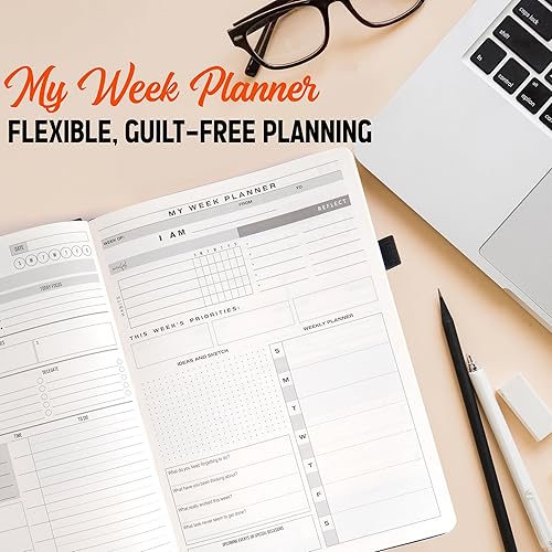 Miniatura 5 de Agenda para adultos con TDAH  Agenda semanal diaria de 6 meses sin fecha, planificador de enfoque completo, organizador de soluciones para personas