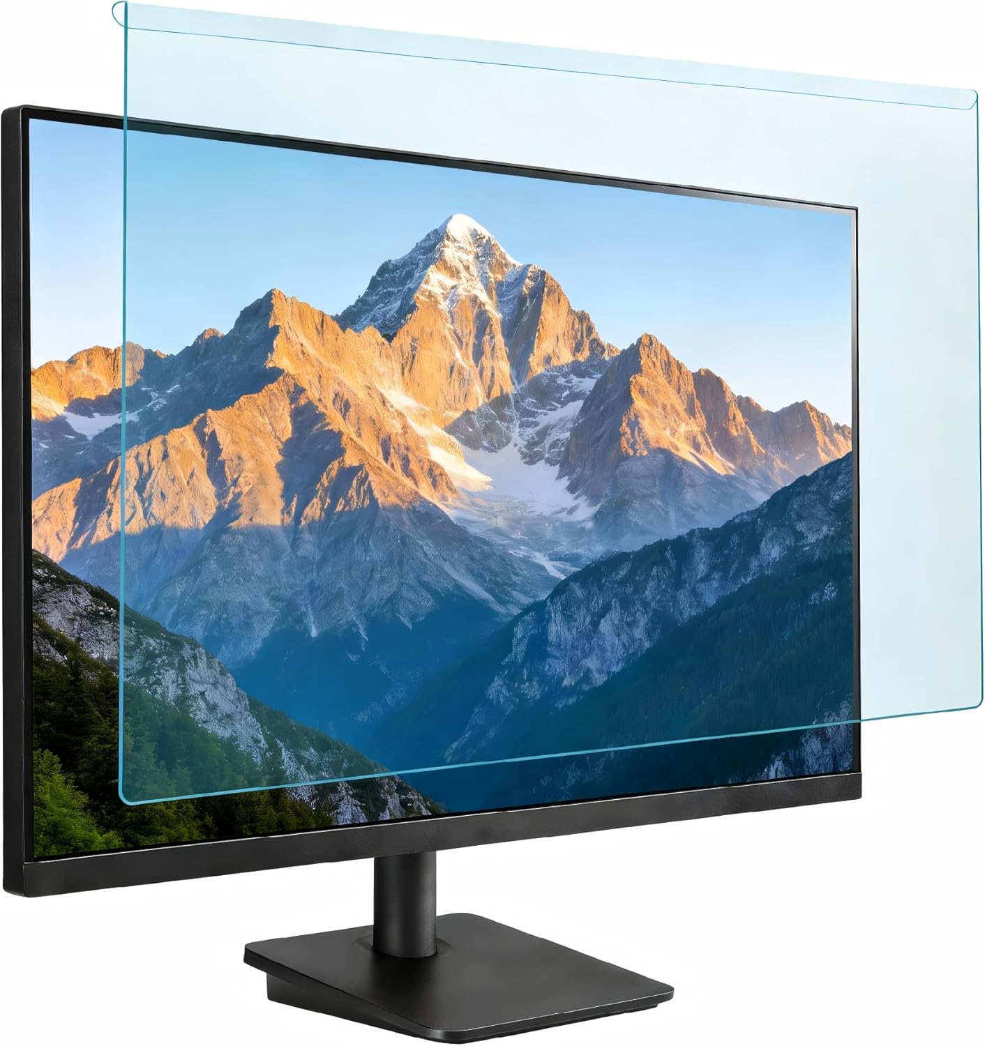 27 Inch Blue Light Blocking Screen Protector Panel, Eye Protection Easy Hanging Type Acrylic Blue Light Filter for 26-27 Inch Diagonal Widescreen Desktop Computer LED PC Monitor