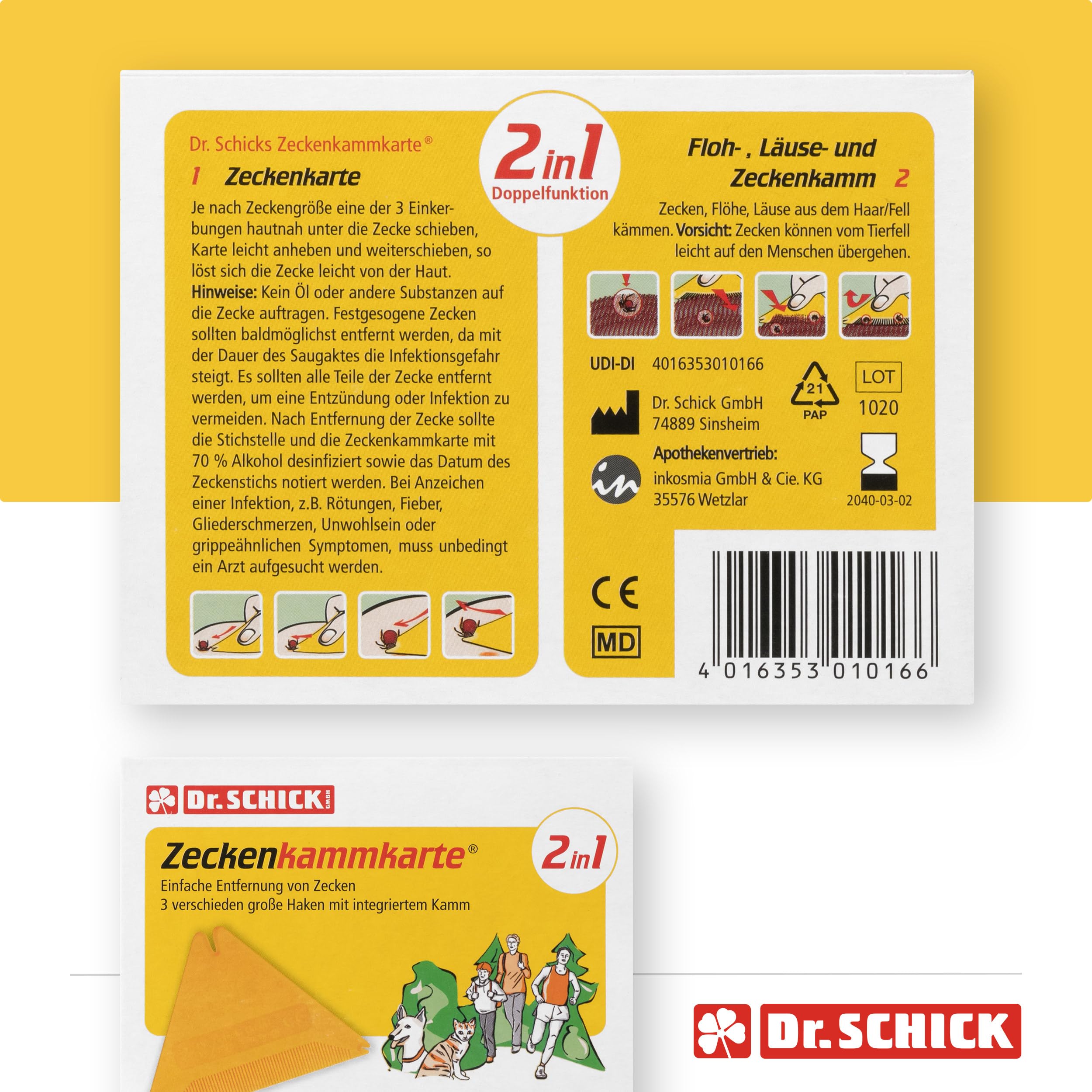 karta grzebieniowa na kleszcze