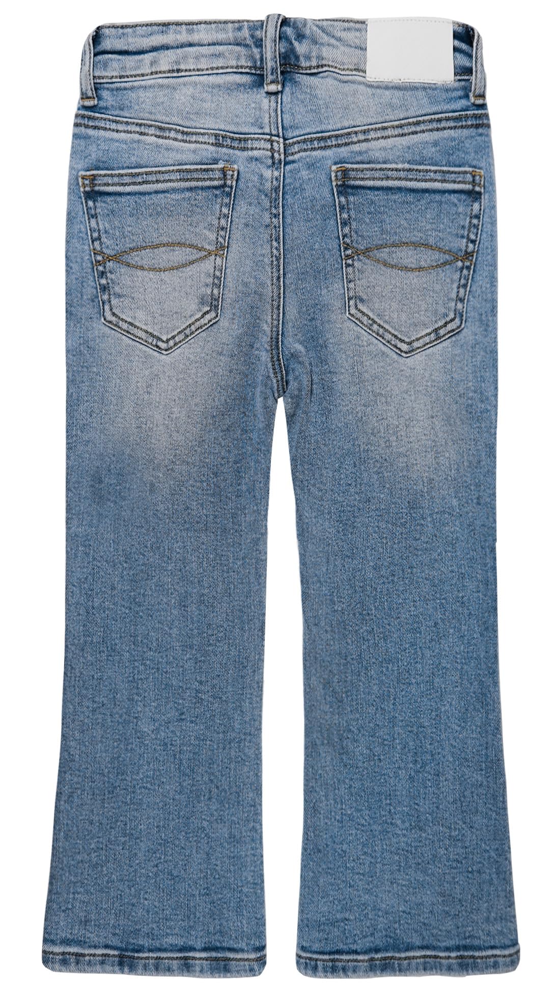 KIDSCOOL SPACE Pantalones Vaqueros niñas, pequeña Banda elástica Grande en el Interior, Pantalones Vaqueros elásticos Micro Acampanados Corte Bota