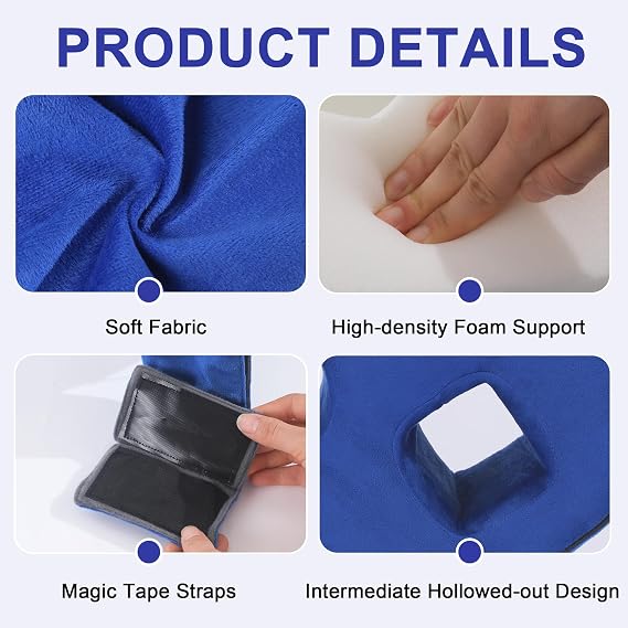 2PCS Bedridden Patient Care Kit, Positioning Bed Pad with Handles & Leg Elevation Turning Pillow, Elderly Nursing Aid Set for Bedridden, Seniors, Surgery Recovery,Home Hospital Care