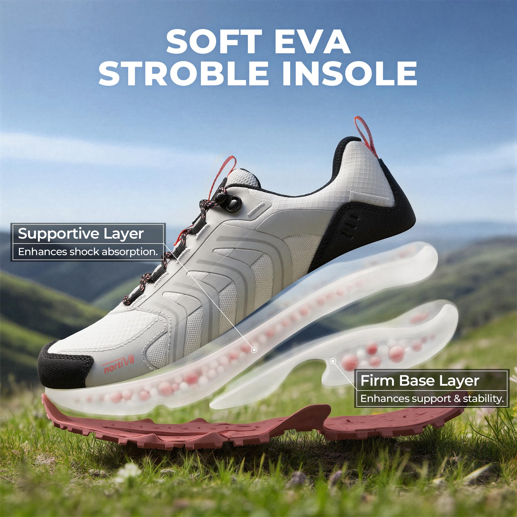 NORTIV 8 Scarpe Trekking Donna Impermeabili Leggeri da Trekking All'aperto Antiscivolo Comodi Campeggio Stivali Traspiranti alla Caviglia