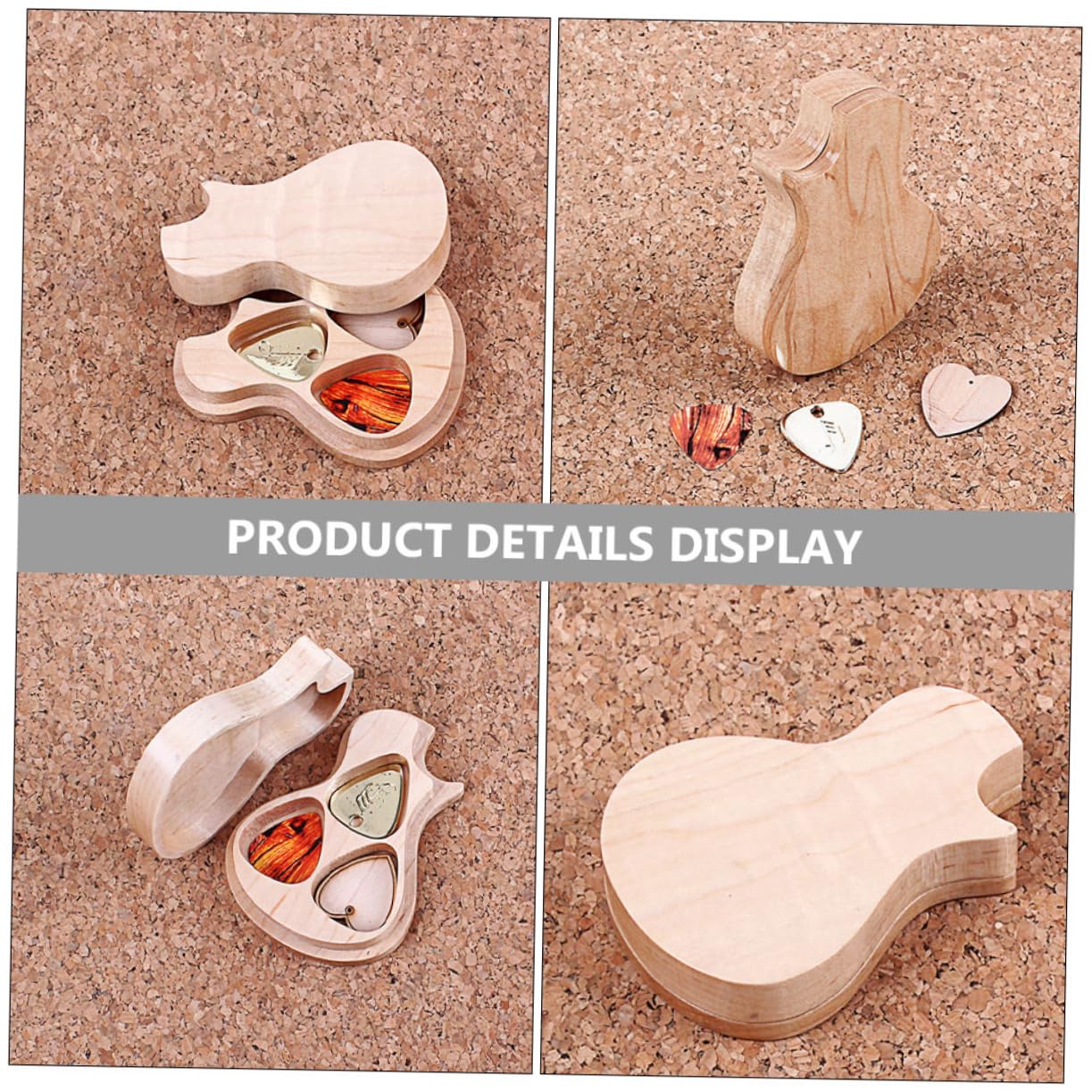 VICASKY 3 Juegos elegir guitar picks púas guitarra guitar accessories puas de guitarra cajas de púas de guitarra delgadas estuche para púas de guitarra partes de guitarra de madera