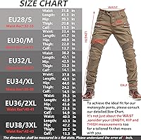 Vista 6 de LOMENG - Pantalones de motociclismo para hombre, pantalones de motocross para motocicleta, jeans de ciclismo, seguridad CE, rodilla y cadera