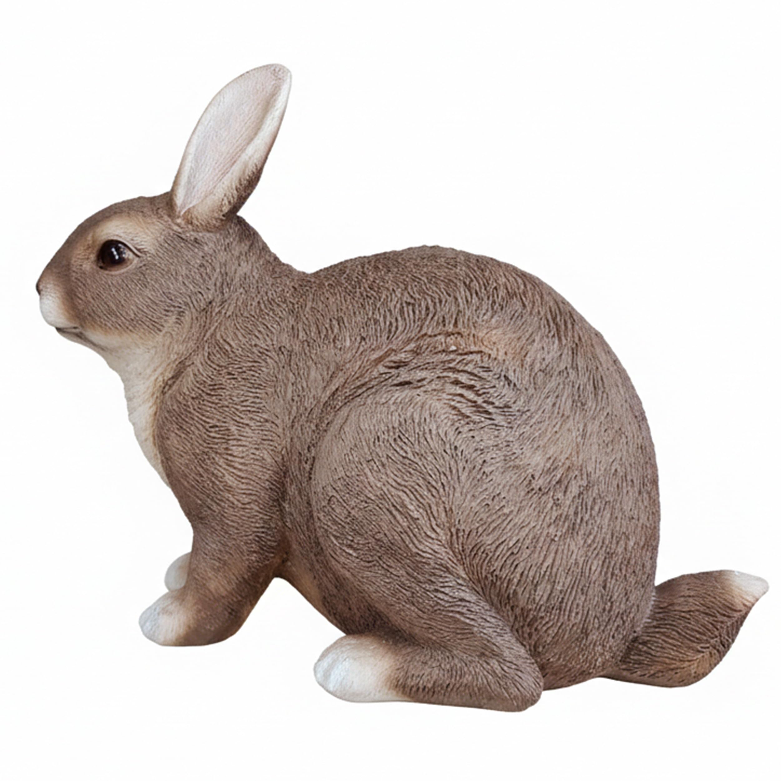 colourliving Deko Hase Figur Gartenfigur Hase stehend realistische Hasenfigur als Osterdeko und Frühlingsdeko für Garten, Terrasse und Zuhause (braun sitzend groß)