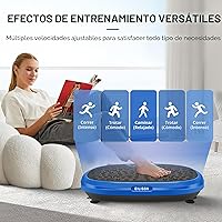 Vista 5 de EILISON FITABS 3D Vibration Plate Exercise Machine with Seat - Ocsillation, Pulsation + Vibration Platform, Push Up Vibration Machine for