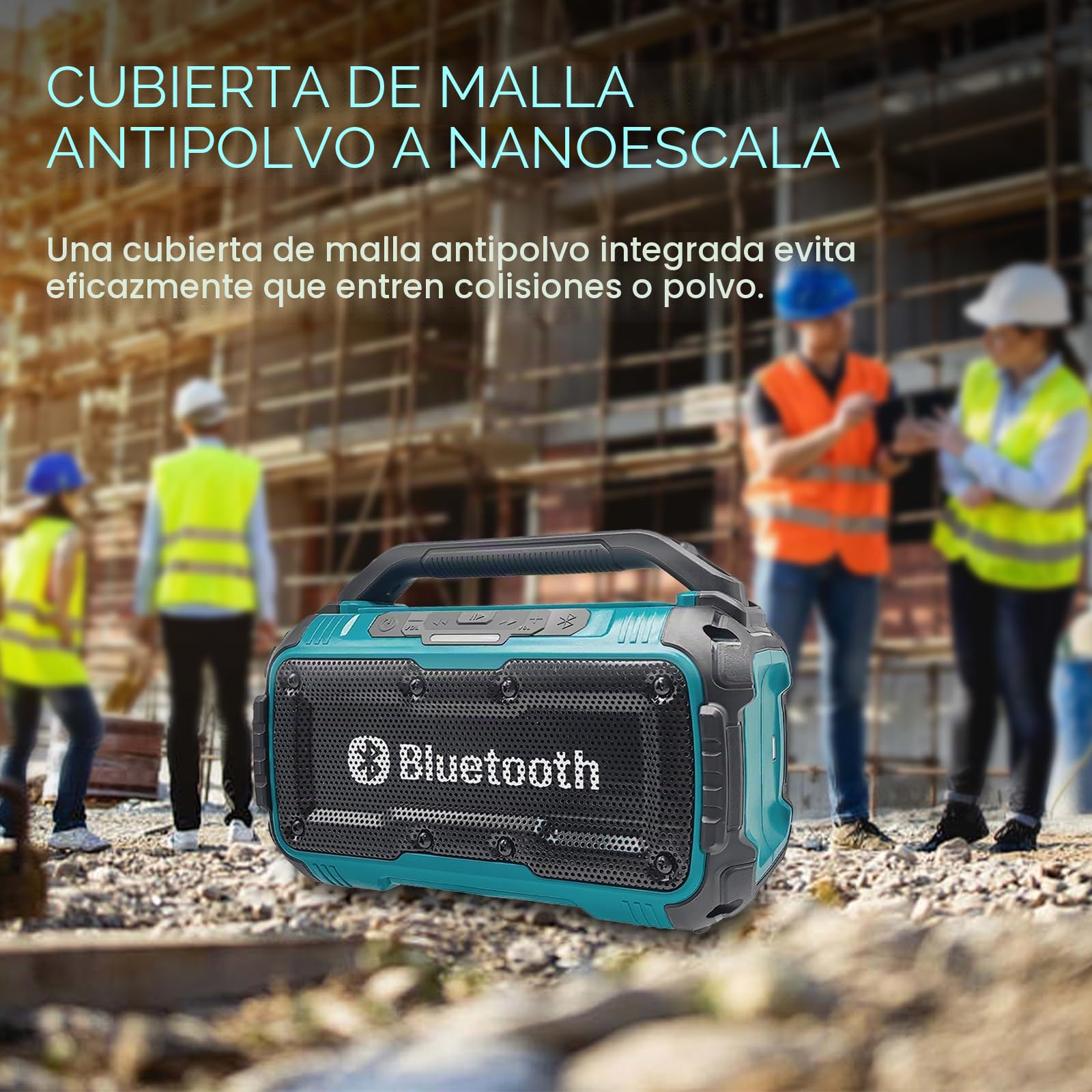 Paquete de 2 altavoces inalámbricos para baterías Makita de 18 V, Bluetooth, con altavoces dobles, panel de control intuitivo, para el hogar y fiestas (batería de 3000 mAh)