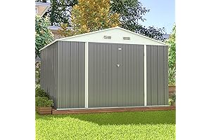 Patiowell 10 x 8 ft Outdoor Storage Shed: Durable and Roomy Steel Shelter