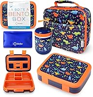 Vista 14 de Bento Lunch Box with Stainless Steel Thermo, Matching Insulated Lunch Bag and Ice Pack Set for Girls, Kids, 5 Divided Compartments, Snack Container