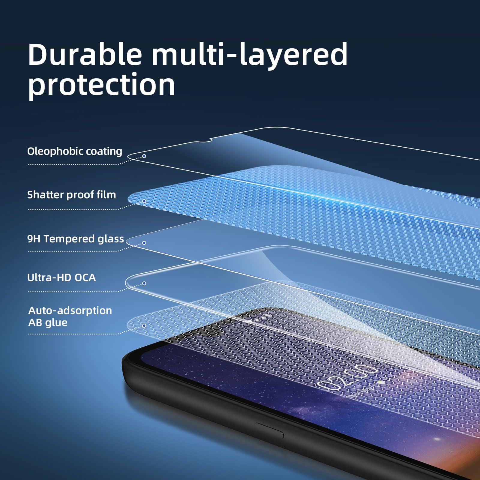 3 Pezzi 3 Pezzi Protezione Dello Schermo Per Nokia 1.3 1.4 2.2 2.3 2.4 - Foto 8