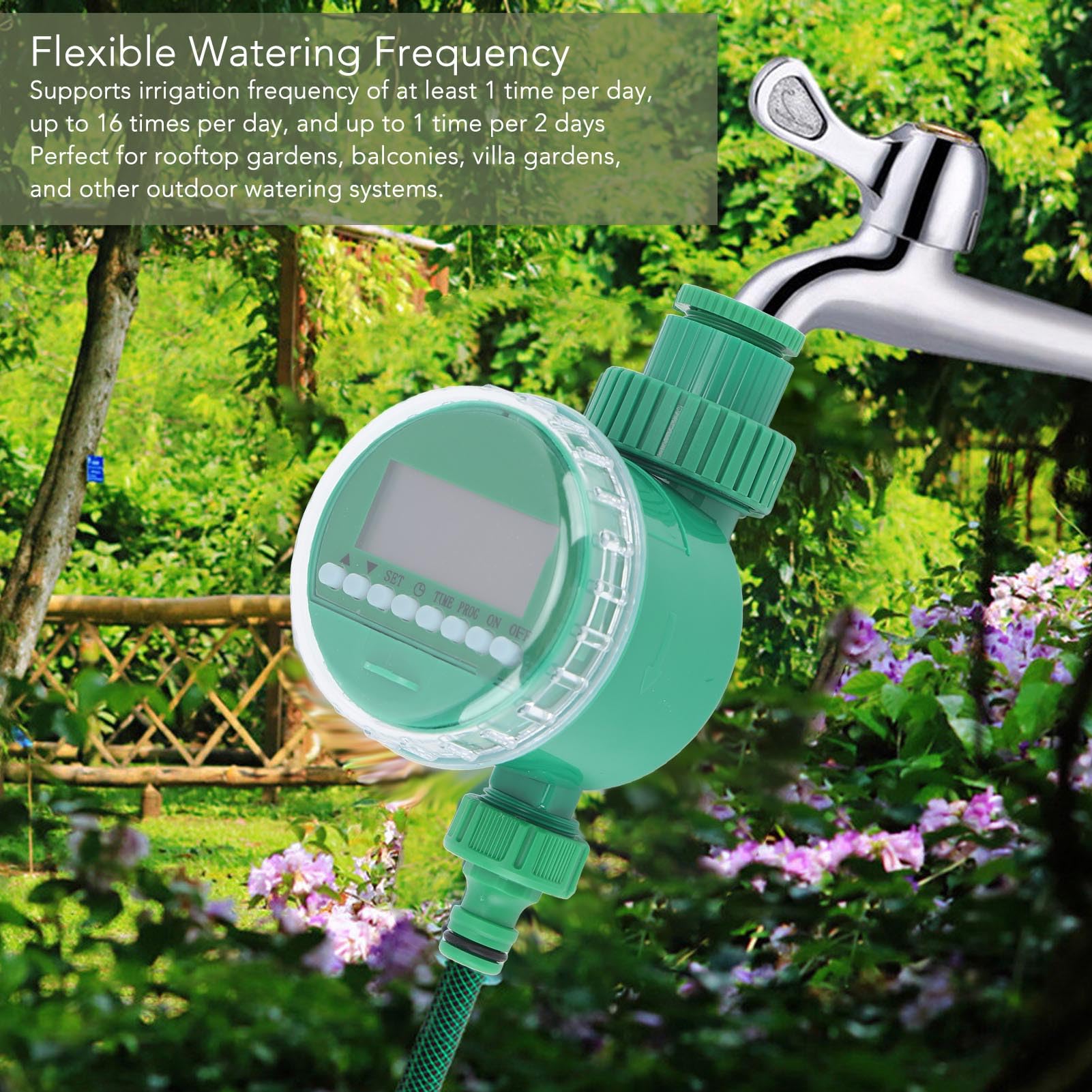 Temporizzatore Irrigazione, Timer Irrigazione a Batteria Facile da Programmare, Irrigatore Automatico per Giardino, Prato e Tubo da Giardino
