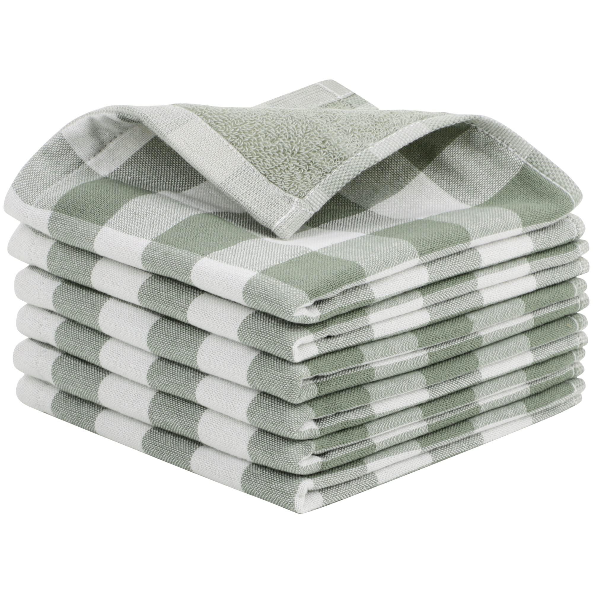 Paños de cocina 100% algodón para limpieza de platos y encimeras en pack de 6