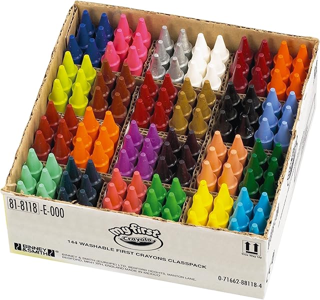 CRAYOLA MyFirst Crayons - Assorted Colours (Pack of 144) | Perfect for School Classrooms