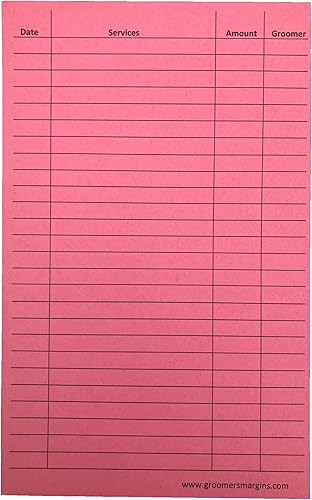 Miniatura 2 de Tarjetas con clip para mascotas, perros y gatos (paquete de 100 tarjetas de servicio de cuidado de registros de perrera de perfil profesional de 8 x