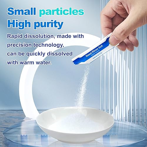 Miniatura 2 de 120 paquetes de solución salina, paquetes de enjuague sinusal para macetas Neti, paquetes de sal de olla Neti envueltos individualmente, paquetes de