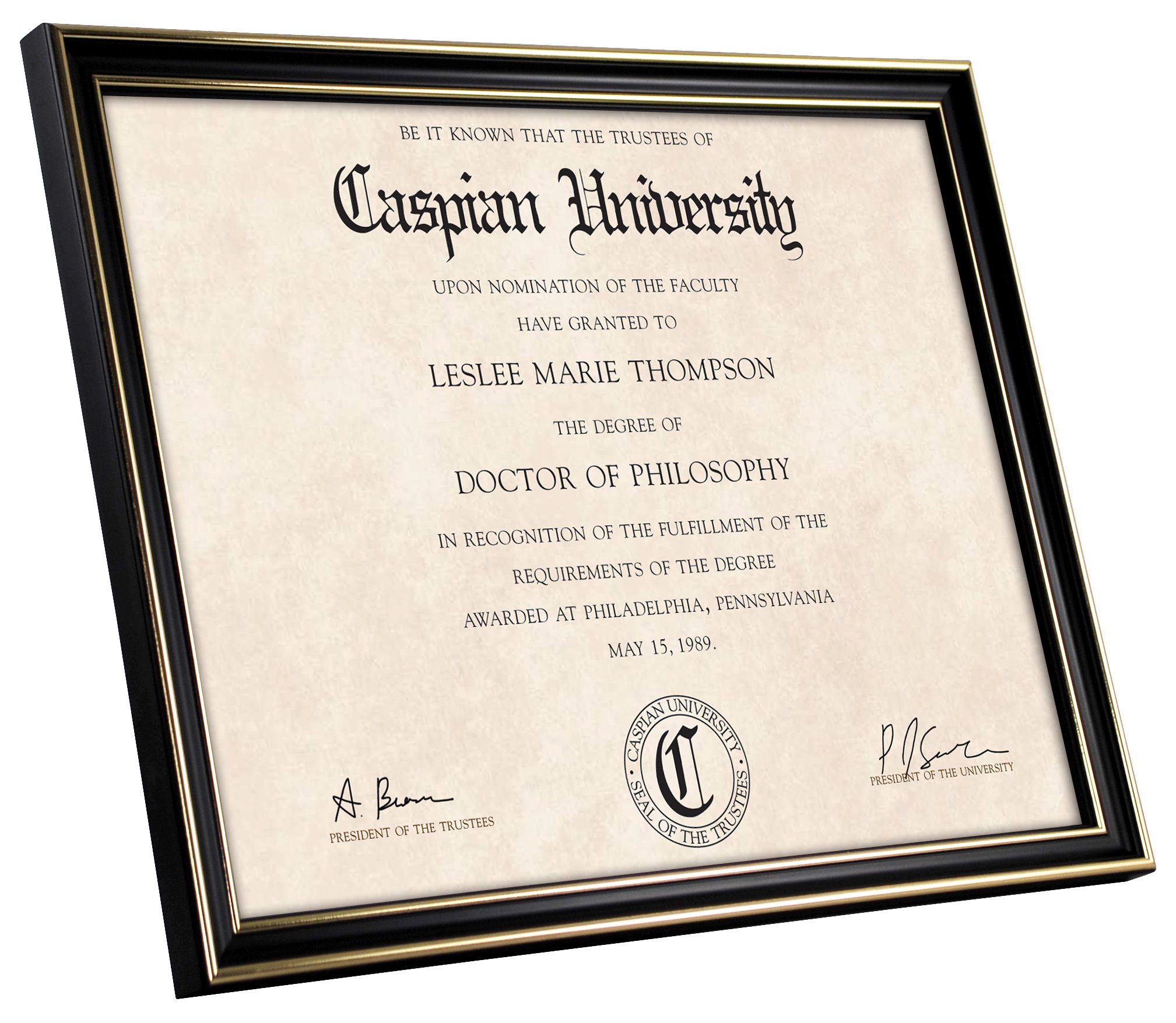 Campus Images Howard University 17 x 13 Inchesh Gold Embossed Diploma Frame