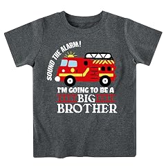 Funnycokid Big Brother T Shirt for Toddler Boys Tee Construction Promoted Short Sleeve 1-6 Years