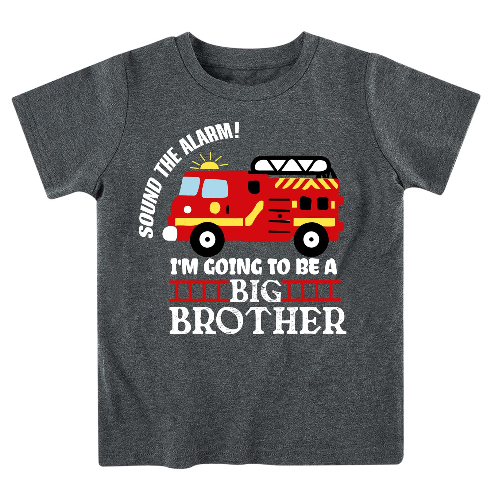 Funnycokid Big Brother T Shirt for Toddler Boys Tee Construction Promoted Short Sleeve 1-6 Years
