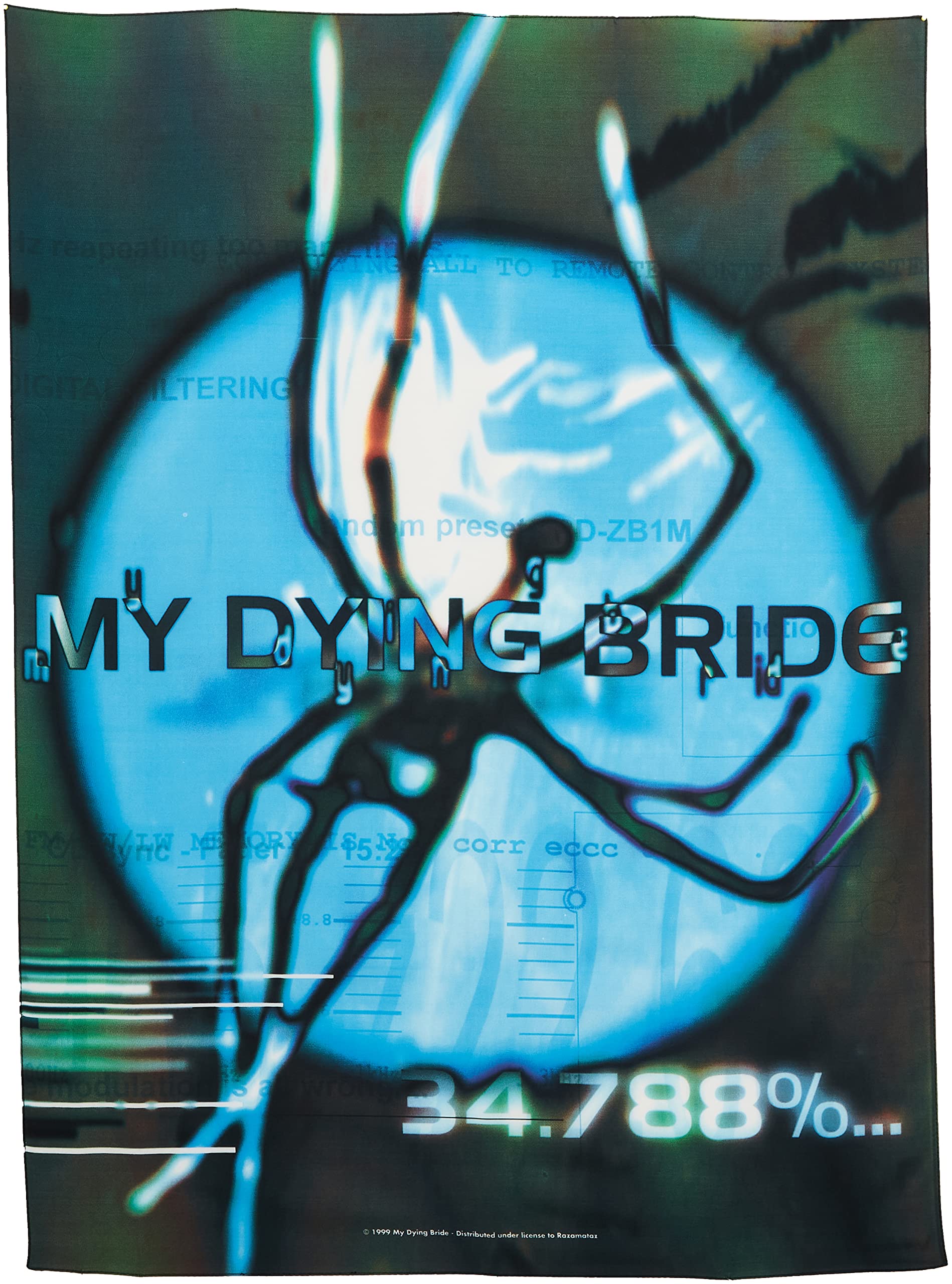 Heart Rock Original My Dyin Bride Flag, Multi-Colour, 75 x 110 cm