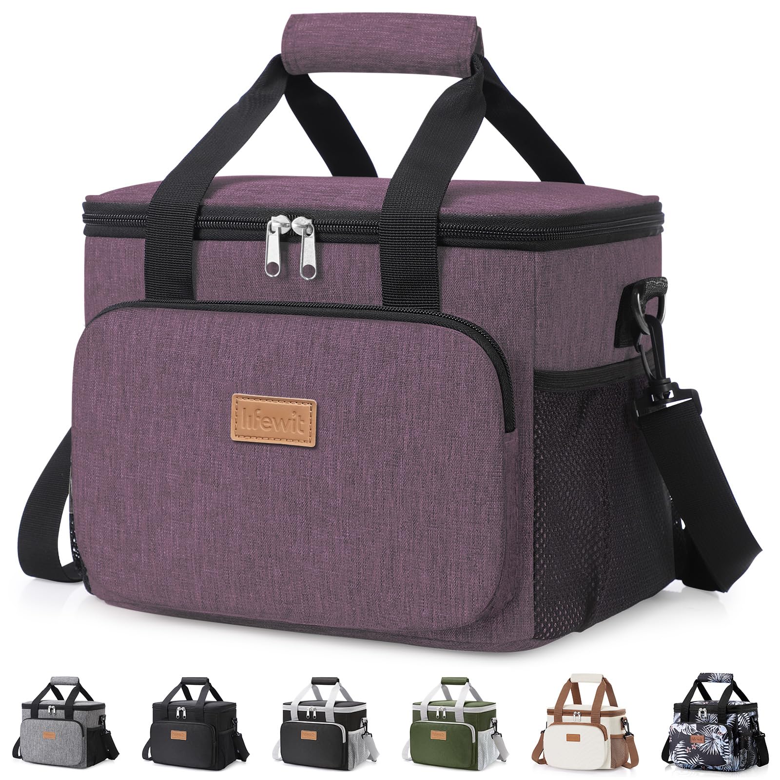 Lifewit Kühltasche klein unterwegs, Isolierte Cooler Bag Lunchtasche faltbar für Herren und Damen, wasserdichte Thermotasche Umhänge für Essen, Bier, Arbeit, Strand, Reise