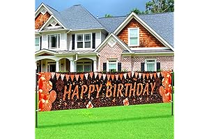 Orange and Black Birthday Decorations for Men and Women