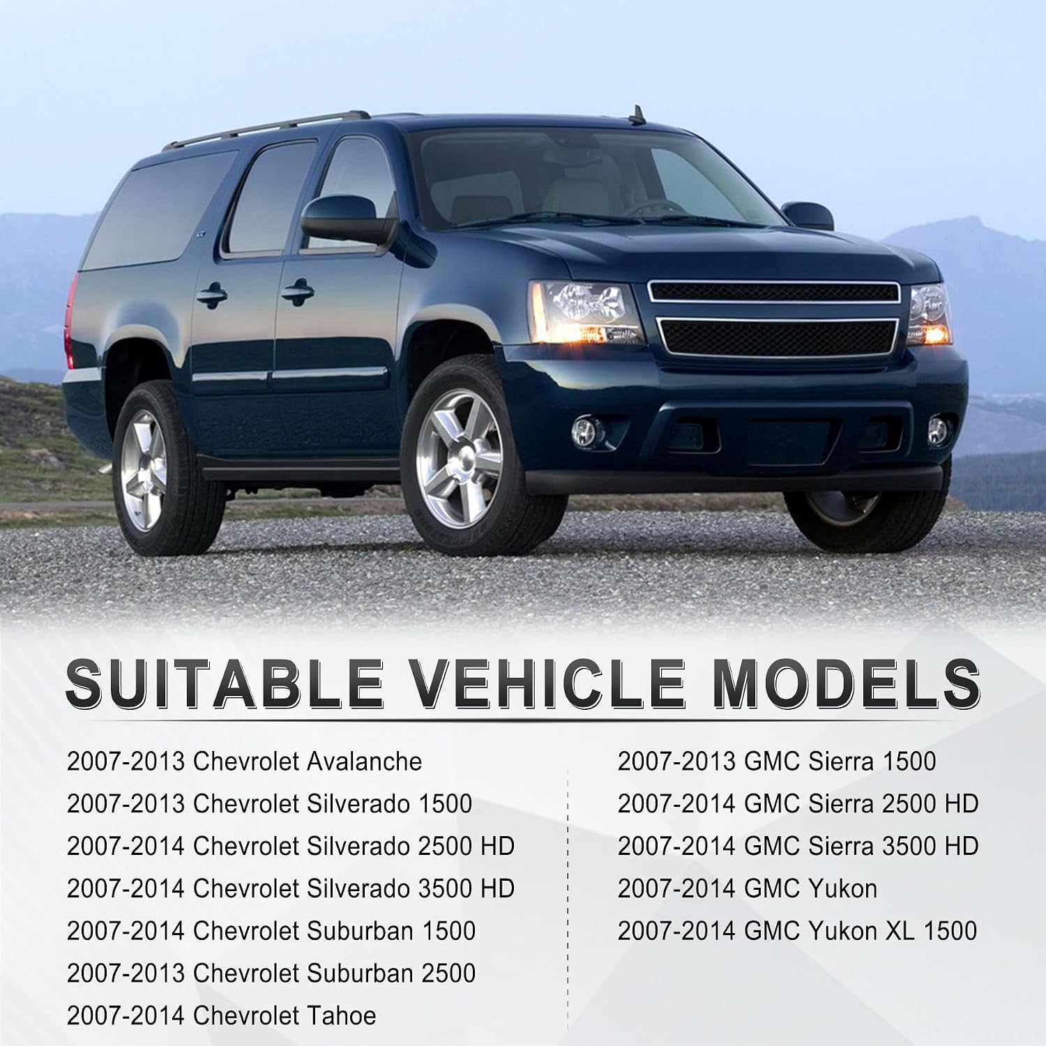GaRhomxy Front Door Upper Trim Panel Triangle Cover Compatible with 2007-2014 Chevy Avalanche SuburbanTahoe Silverado, GMc Sierra Replaces 25857289 25857294 - Driver & Passenger Side