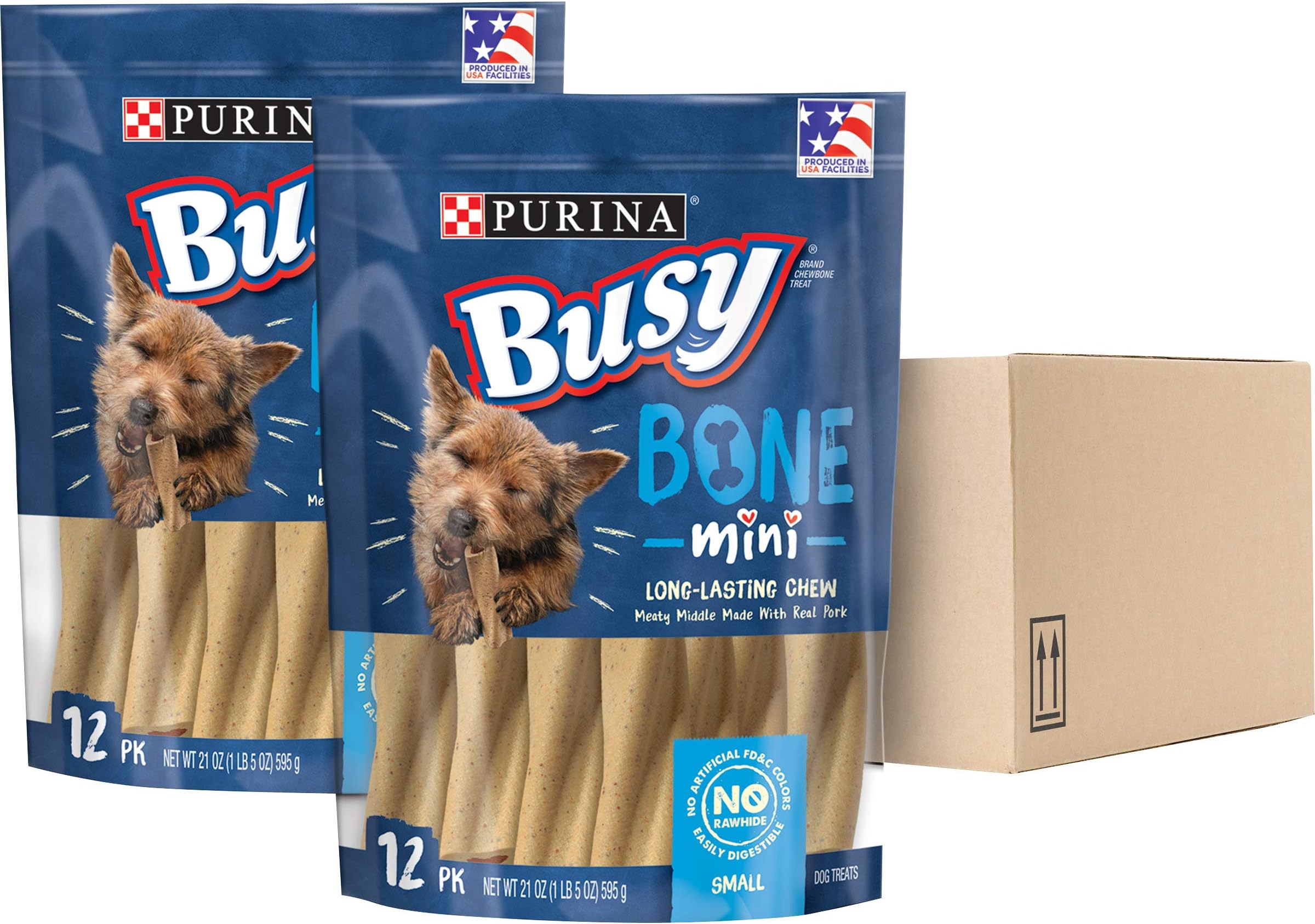 Made in USA Facilities Small Breed Dog Bones, Mini - (Pack of 2) 12 ct. Pouches
