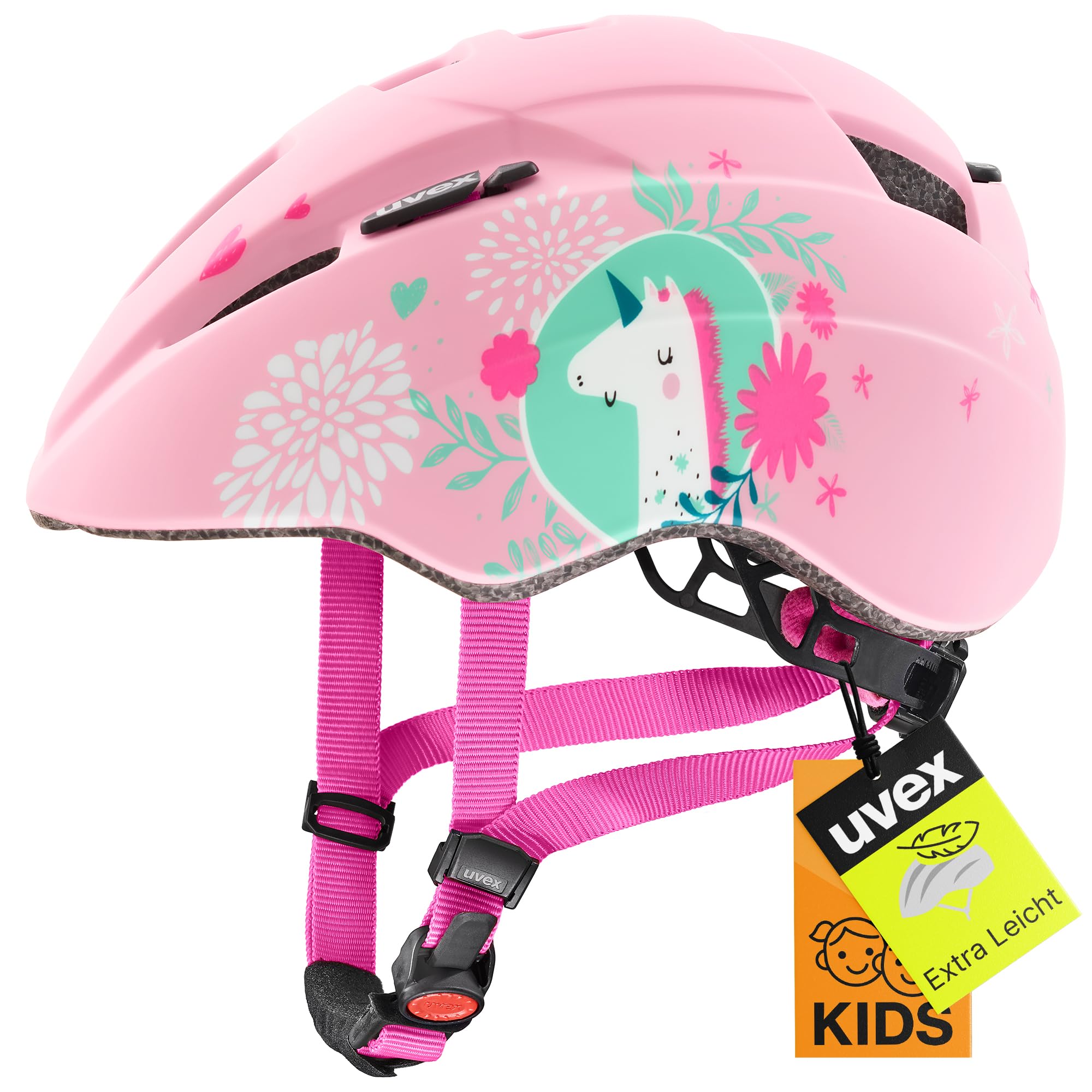 uvex Kid 2 cc – Leichter Kinder-Helm, 46–52 cm, Pink Unicorn Matt