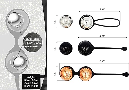 Miniatura 5 de Zen Q Ben Wa Balls para mujer, seis bolas de Kegel prémium para apretar, productos de ejercicio Kegel recomendados por los médicos, para control de