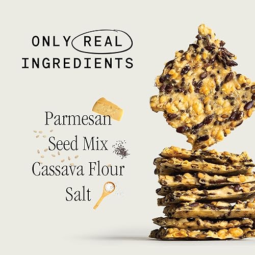 Miniatura 5 de Julian Bakery Galletas Primal Thin orgánicas  Parmesano  USDA Organic  Sin gluten  Sin granos  Sin OMG  Bajo en carbohidratos (2)