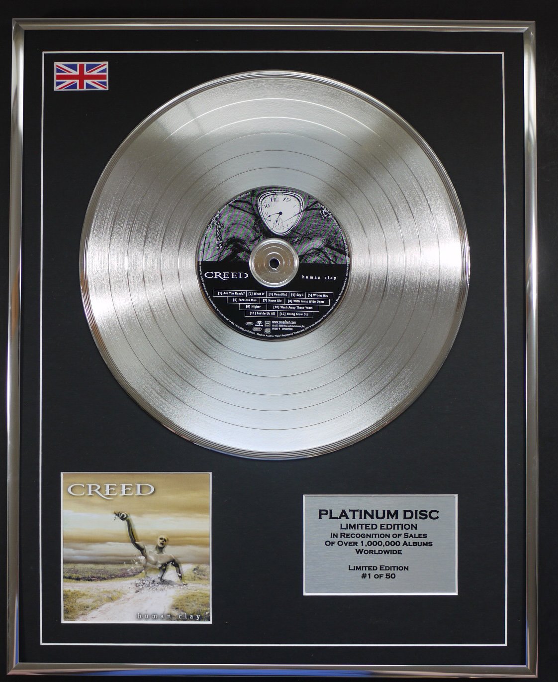Creed/Ltd Edition CD Platinum Disc/Human Clay