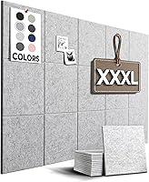 WallHero Gray Marble Felt Bulletin Board Tiles 59x36 - 15 Pack Large Cork Board Alternative for Office, Dorm, Dart Wall Protection
