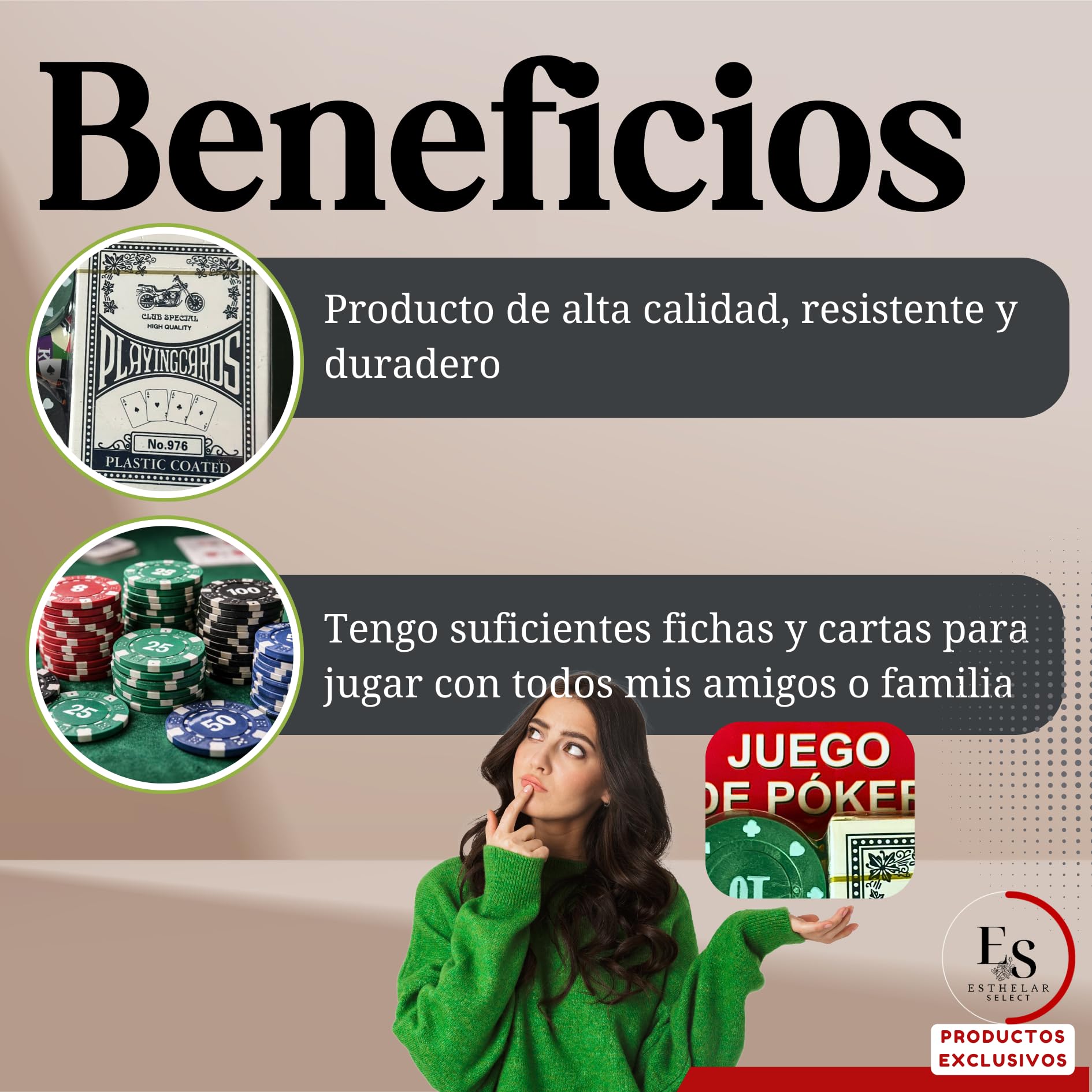 Mini Set de Póker Pack 2 Unidades - 2 Barajas + 48 Fichas Total - Set Introductorio Compacto para Familia, Viaje, Camping, Cumpleaños y Regalo - Aprende a Jugar Póker, Texas Holdem y Blackjack