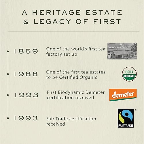 Miniatura 2 de Makaibari Tea Treasures - Smoky Mountain, Darjeeling tostado orgánico de hojas sueltas de té negro bandeja de té, 3.53 onzas