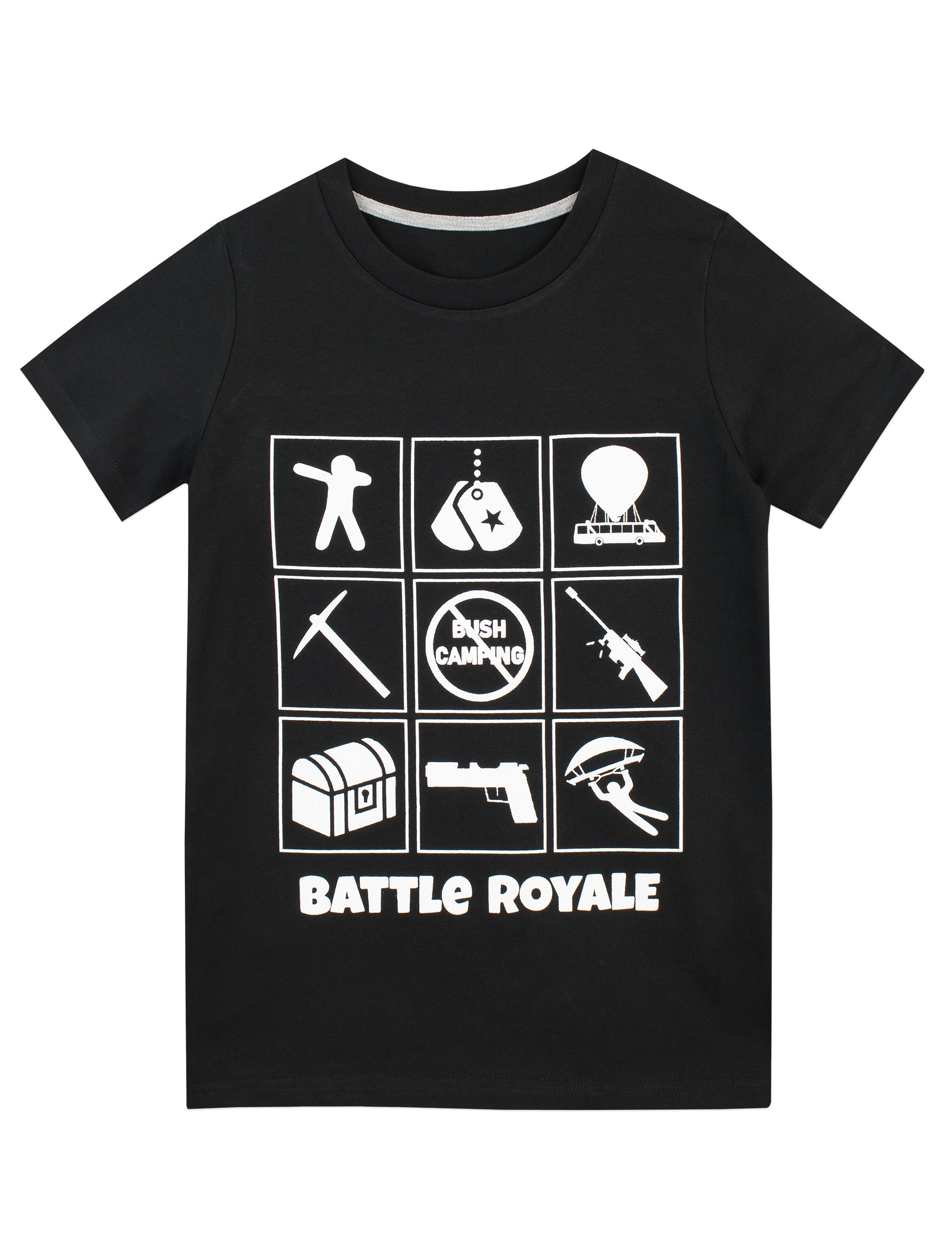 Battle RoyaleBoys' Gaming T-Shirt Size 8 Black