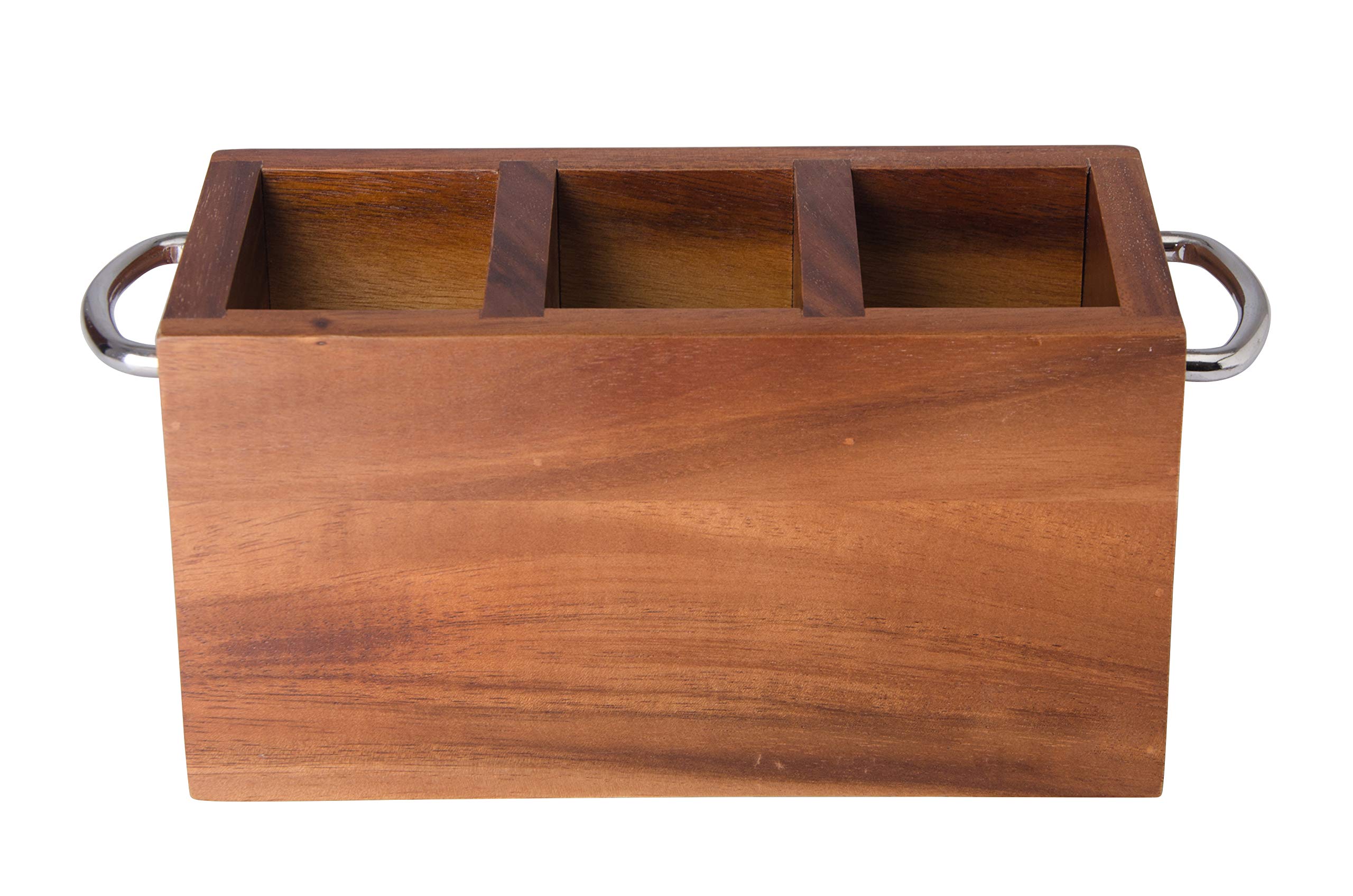 BilliWooden Cutlery Holder With Metal Handle Aca-118