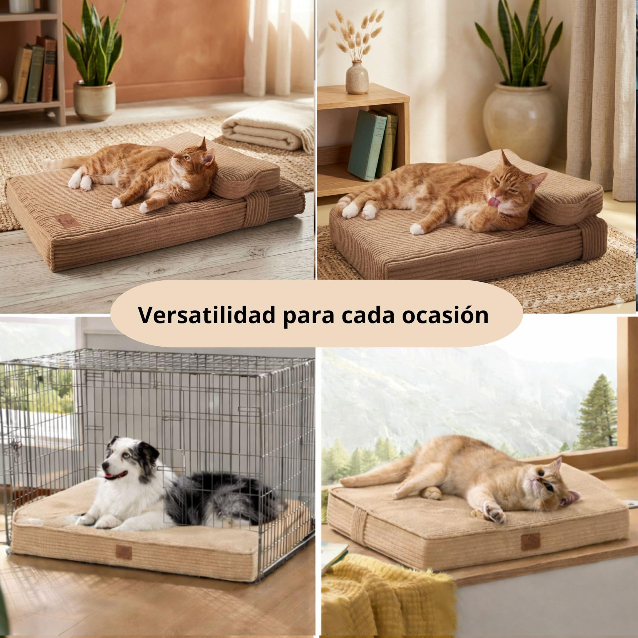 Cama para Gatos ortopédica con Funda Impermeable (Mediu)
