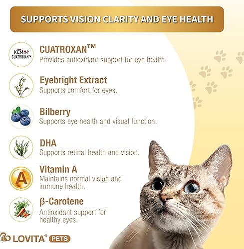 Miniatura 3 de LOVITA Cuidado de ojos para mascotas  Apoya la claridad visual y la salud ocular para perros y gatos  60 cápsulas con sabor a pollo