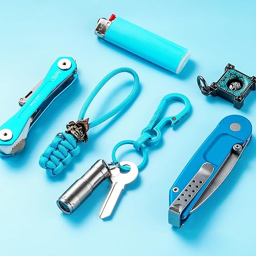 Miniatura 5 de KeyUnity KM01 Titanio EDC Llavero Clip con abrebotellas, Mosquetón de liberación rápida Llavero Soporte para Hombres