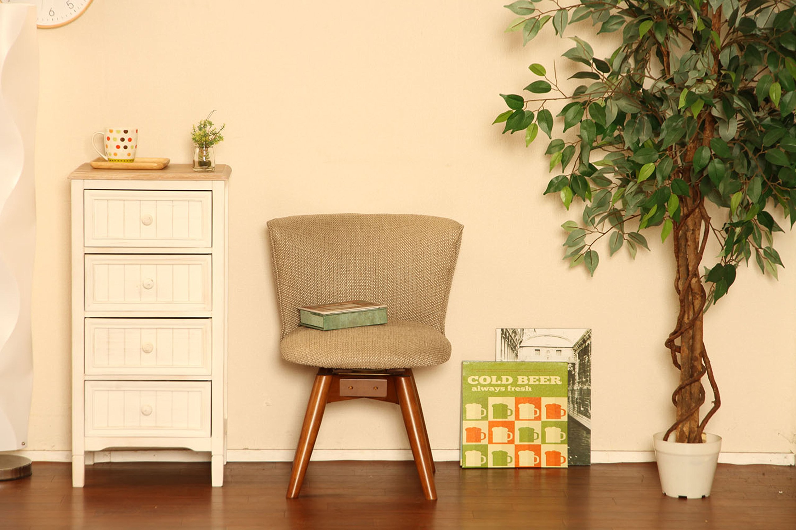 Amazon｜不二貿易 ダイニングチェア 幅50cm グレー 回転 ファブリック