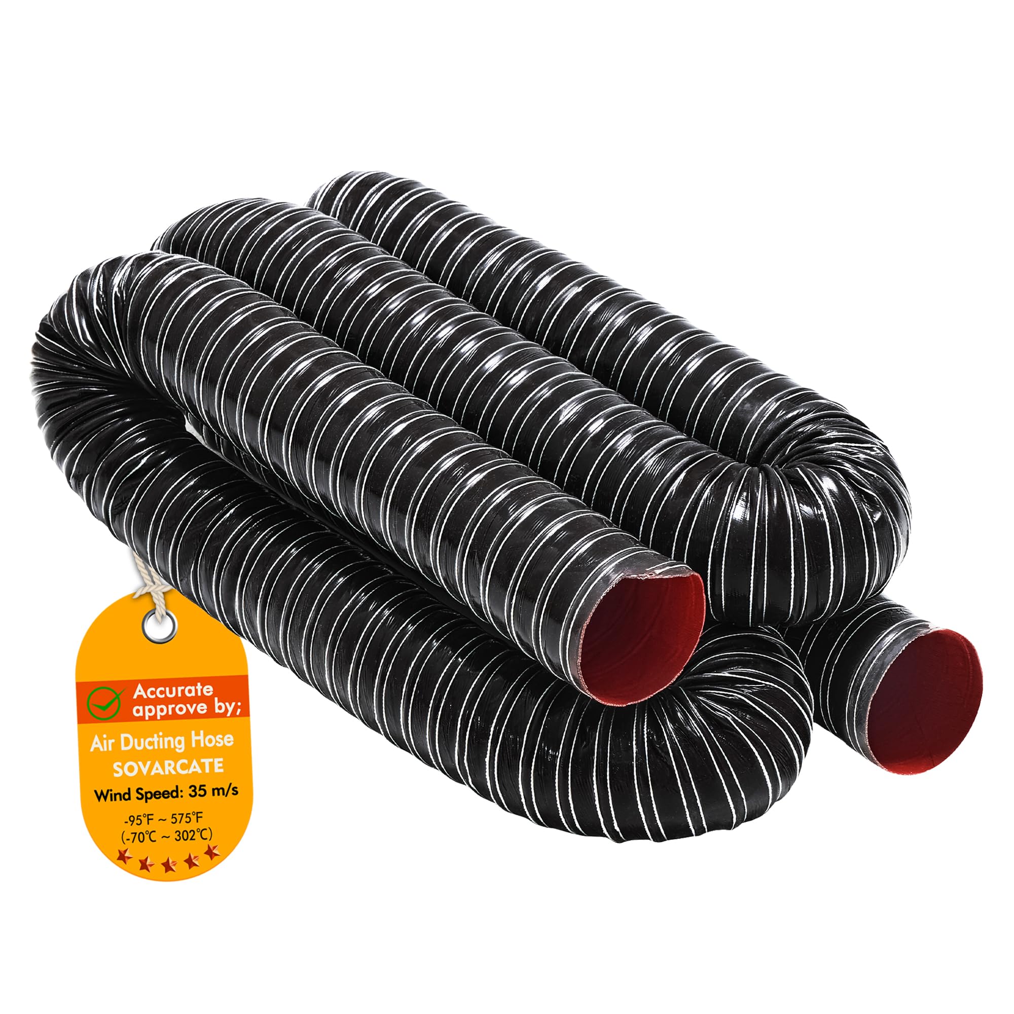 Manguera flexible de silicona para equipos industriales, mangueras de conducto industriales, color negro, 89 mm, 3 m