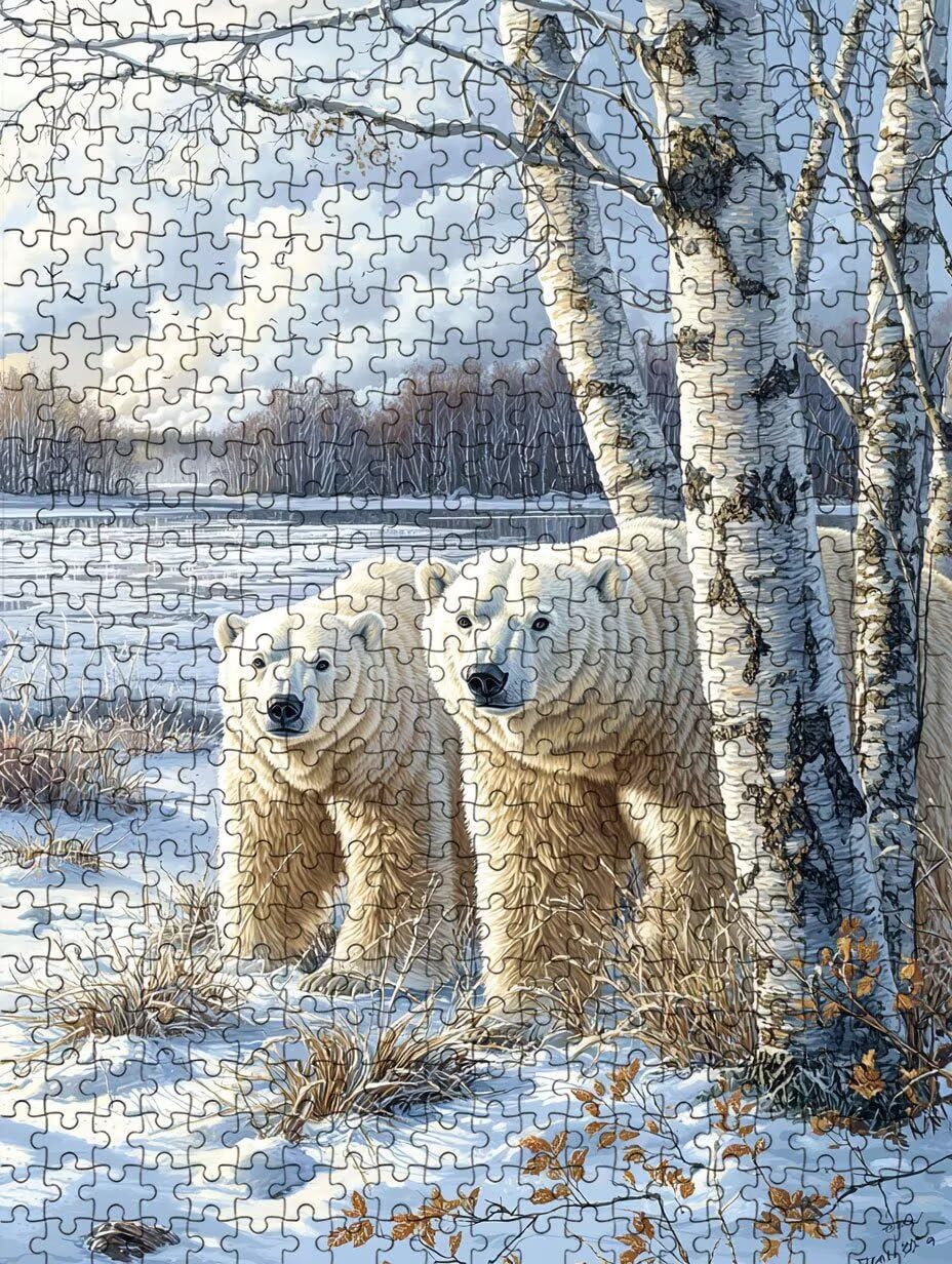 Puzzle 6000 Pezzi, Orso Bianco Neve 3D Puzzle per Adulti Impegnativo, Educa Puzzles Artistico, Divertente E Stimolante Puzzles Decorativo per La Famiglia, Regalo e Decorazione Pareti DX0YL6-980