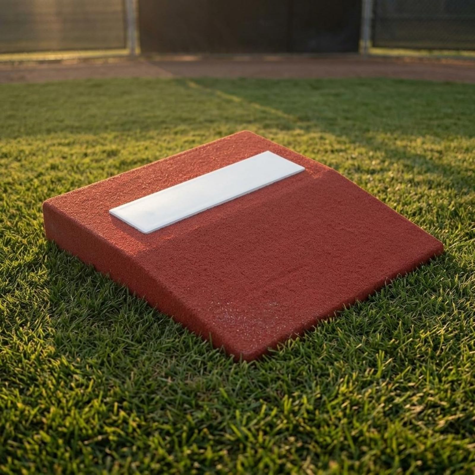 Baseball Tappetino da Lancio Mound Portatile Piattaforma Allenamento con Superficie Antiscivolo Inserto Rettangolare Visibile con Maniglia Adatto per Tecnici Preparatori
